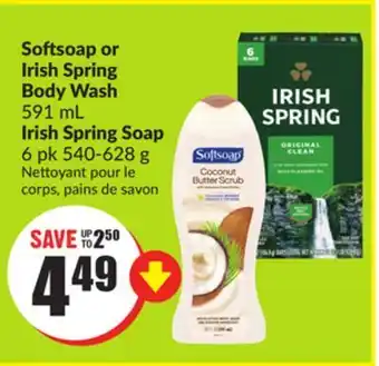 Chalo FreshCo Softsoap or irish spring body wash 591 ml irish spring soap 6 pk 540-628 g offer