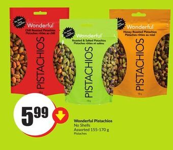 Chalo FreshCo Wonderful pistachios no shells assorted 155-170 g offer