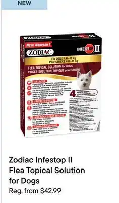 Petvalu Zodiac infestop ii flea topical solution for dogs offer