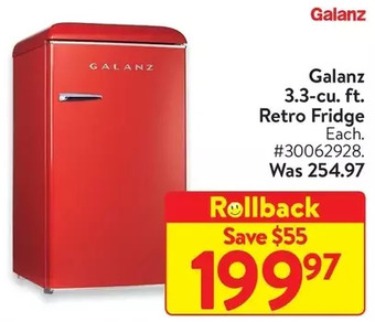 Walmart Galanz 3.3-cu. ft. retro fridge offer