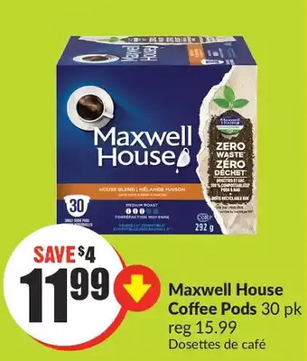 FreshCo Maxwell house coffee pods offer