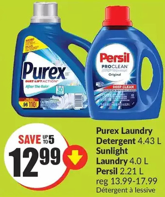 FreshCo Purex laundry detergent, sunlight laundry, persil offer