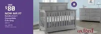 Babies 'R' Us Oxford baby kendra 4-in-1 convertible crib grey offer