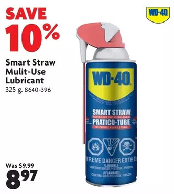 Home Hardware Smart straw multi-use lubricant offer