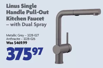 Home Hardware Linus single handle pull-out kitchen faucet offer