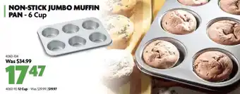 Home Hardware Non-stick jumbo muffin pan: 6 cup | 12 cup offer