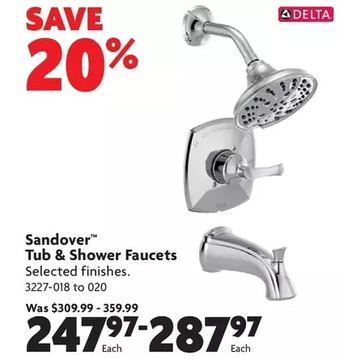 Home Hardware Sandover tub & shower faucets offer