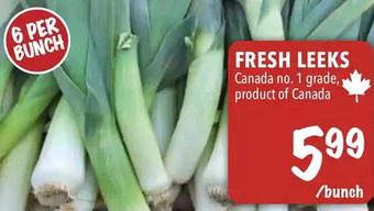 Farm Boy Fresh leeks offer