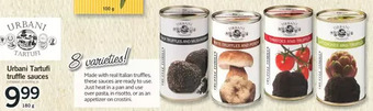 Fortinos Urbani tartufi truffle sauces offer