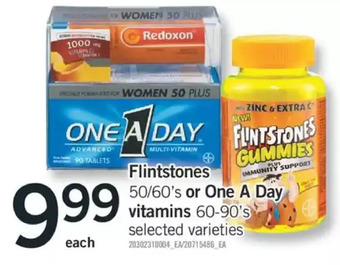 Fortinos Flintstones or one a day vitamins offer