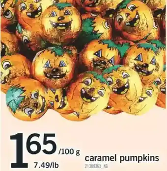 Fortinos Caramel pumpkins offer