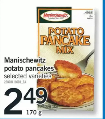 Fortinos Manischewitz potato pancakes offer