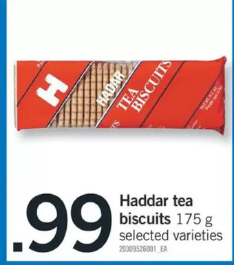 Fortinos Haddar tea biscuits offer