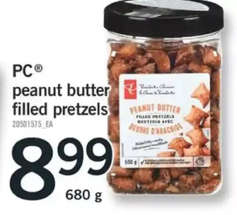Fortinos Pc peanut butter filled pretzels offer