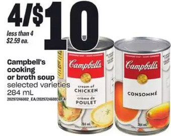 Independent Grocer Campbell's cooking or broth soup offer