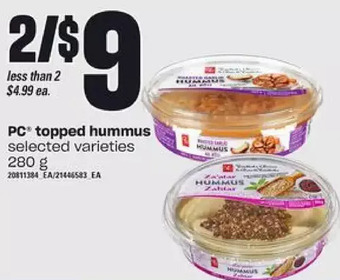 Independent Grocer Pc topped hummus offer