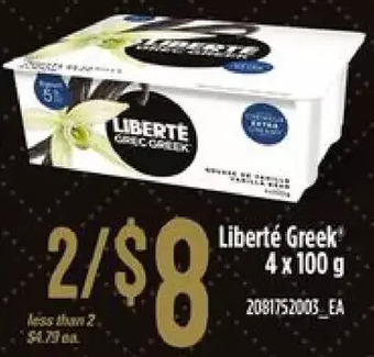 Independent Grocer Liberte greek offer