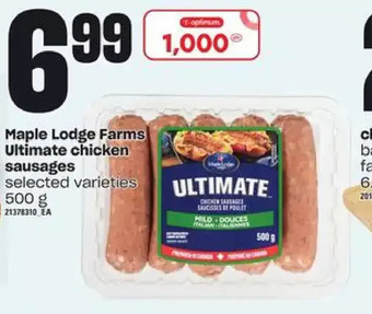 Independent Grocer Maple lodge farms ultimate chicken sausages offer
