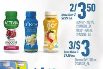 Independent Grocer Activia | oikos | danone go offer