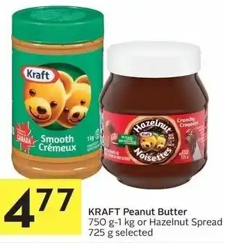 Foodland Kraft Peanut Butter 750g-1Kg Or Hazelnut Spread 725g offer