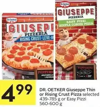 Foodland Dr.Oetker Giuseppe Thin Or Rising Crust Pizza 439-785g Or Easy Pizzi 560-600g offer