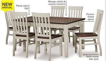 Leon's Caylie 7-piece dining set - ivory, driftwood offer