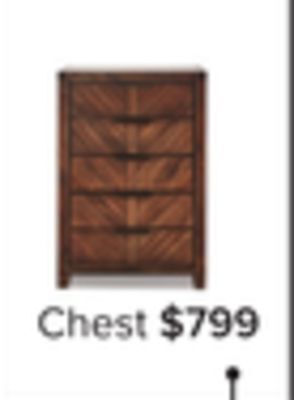 Leon's Nathan chest - brown cherry offer