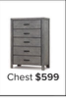 Leon's Copeland chest - wire-brushed grey offer