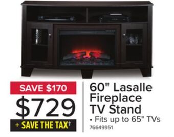 Leon's Lasalle fireplace tv credenza - espresso offer