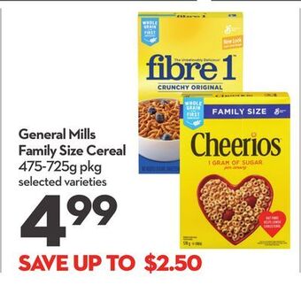 Longo's General mills family size cereal offer