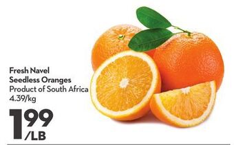 Longo's Fresh navel seedless oranges offer