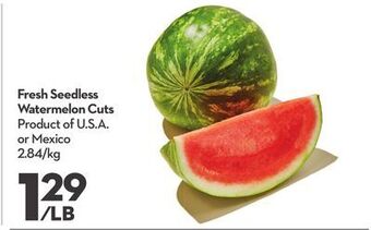 Longo's Fresh seedless watermelon cuts offer