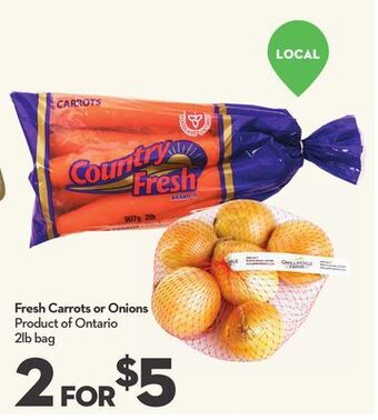 Longo's Fresh carrots or onions offer