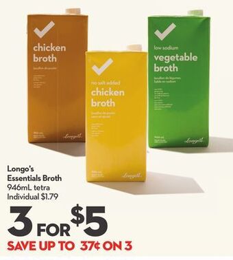 Longo's Longo's essentials broth offer