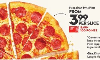 Longo's Neapolitan-style pizza offer