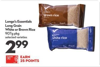 Longo's Longo's essentials long grain white or brown rice offer