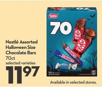 Longo's Nestlé assorted halloween size chocolate bars offer