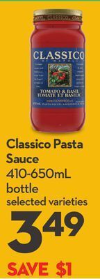 Longo's Classico pasta sauce offer