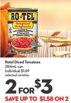 Longo's Rotel diced tomatoes offer
