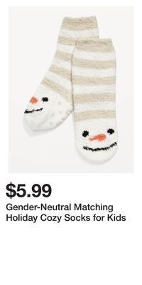 Old Navy Gender-neutral matching holiday cozy socks for kids offer