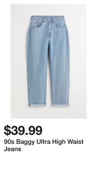 H&M 90s baggy ultra high waist jeans offer