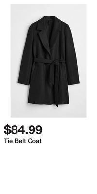 H&M Tie belt coat offer