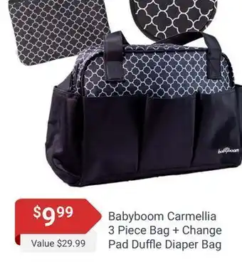 Samko & Miko Toy Warehouse Babyboom carmellia 3 piece bag + change pad duffle diaper bag offer