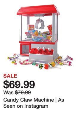 Showcase Candy claw machine | as seen on instagram offer