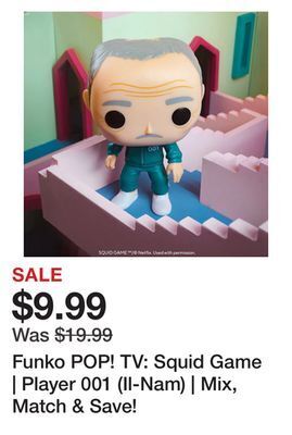 Showcase Funko pop! tv: squid game | player 001 (il-nam) | mix, match & save! offer