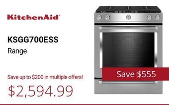 Canadian Appliance Source Kitchenaid range offer