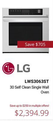 Canadian Appliance Source Lg 30 self clean single wall oven offer