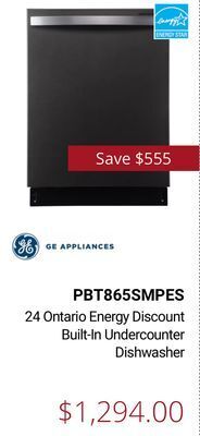 Canadian Appliance Source Ge appliances 24 ontario energy discount built-in undercounter dishwasher offer