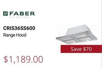 Canadian Appliance Source Faber range hood offer
