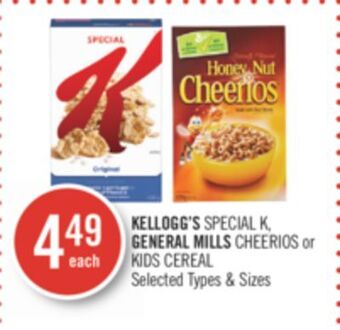 Shoppers Drug Mart Kellogg's special k, general mills cheerios or kids cereal offer